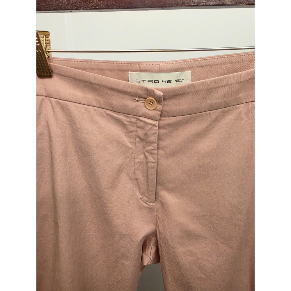 Etro 48 Cuffed Ankle Dress Pants Pink Size 10 - Picture 4 of 8
